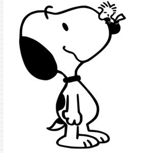 Snoopy and Woodstock‎ Permanent Vinyl Decal 4”